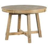 Farmhouse Round Extendable Dining Table-4