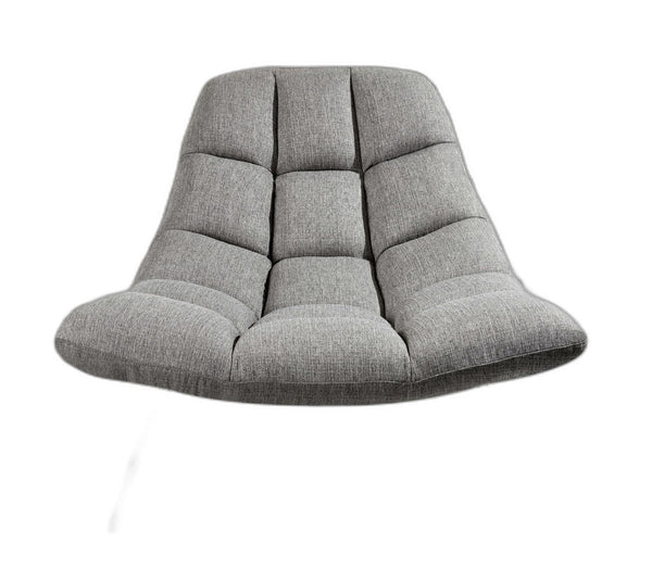 40" Gray and Silver Upholstered Tufted Butterfly Chair-0