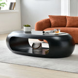 Modern Oval Fiberglass Center Coffee Table-3