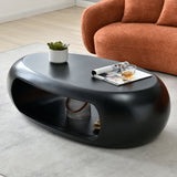 Modern Oval Fiberglass Center Coffee Table-4