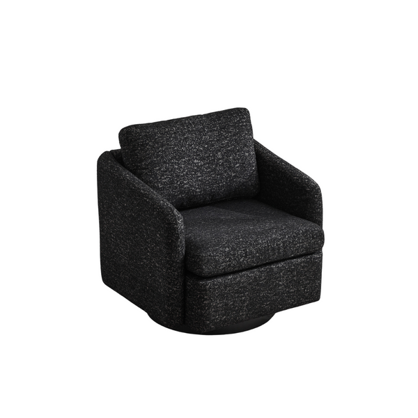 31.5"W  Comfy Round Swivel Accent Chair-0